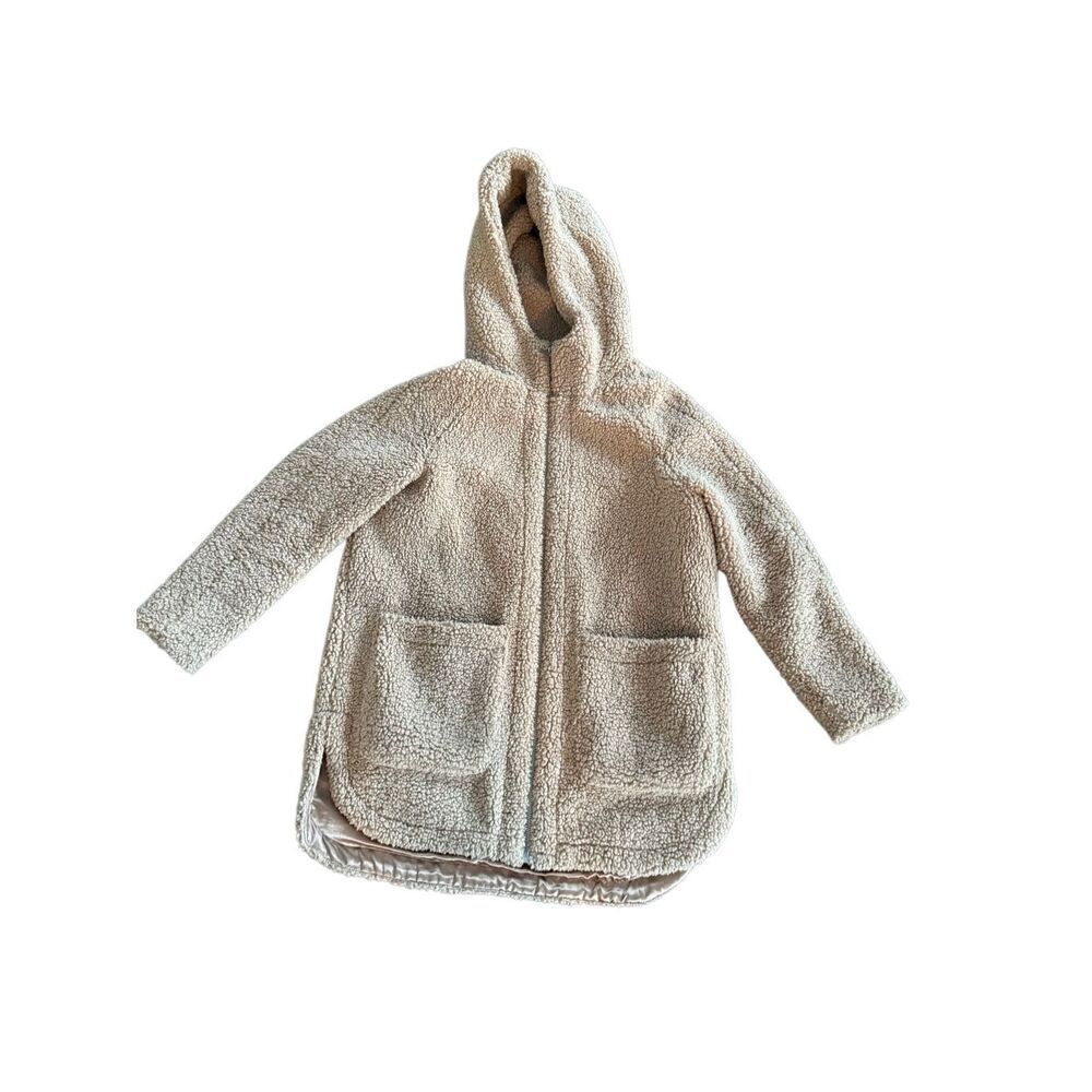 Andrew Marc teddy bear coat sz small women’s jacket mid length brown